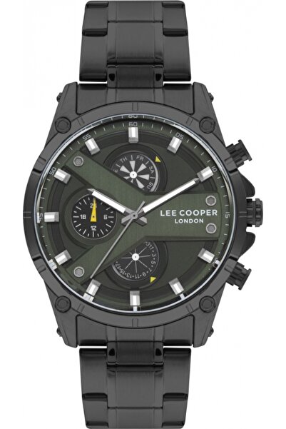 Lee Cooper Ceas de modă verde pentru bărbați LC07637.670, pentru un cadou.