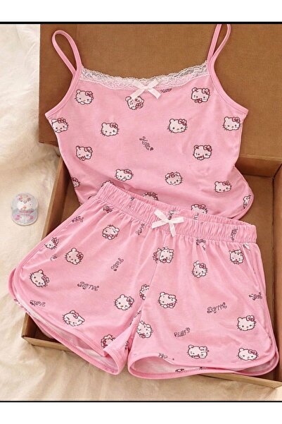 Violon Roza Hello Kitty set sa čipkastim detaljima na gornjem i donjem delu
