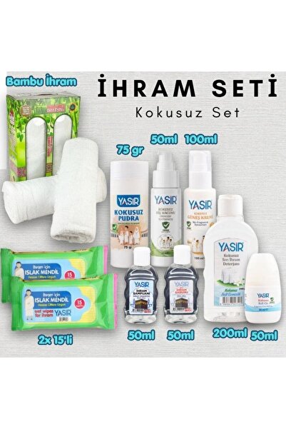 CAMİMARKET Bambu İhram ve Kokusuz Hac Umre Seti | İhram ve Kişisel Bakım Ürün...