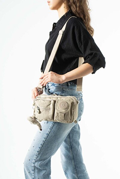 571 Collections Çanta Multifunctional, Shoulder, Chest and Waist Bag Beige (M...