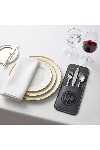 Grand Fine Art 6 Pieces of Faux Leather Spoon Holders - Easy to Clean Spoon a...