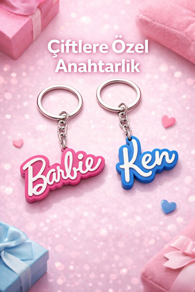 Kidvox Barbie & Ken Couple Keychain Set - Special Couple Keychain for Lovers