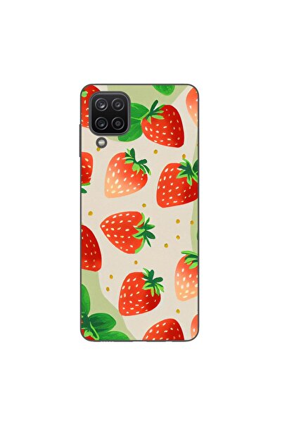 OEM Husa compatibila cu Samsung Galaxy A12 Silicon Gel Tpu Model Capsuni Pattern