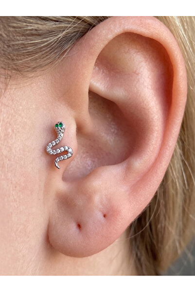 GKCBijoux 316L Kararmaz Çelik Tragus Helix Kulak Piercing Küpesi