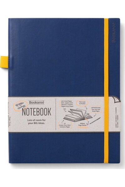 İF Agendă 19x25cm, Bookaroo, 192 pagini, dictando, bleumarin