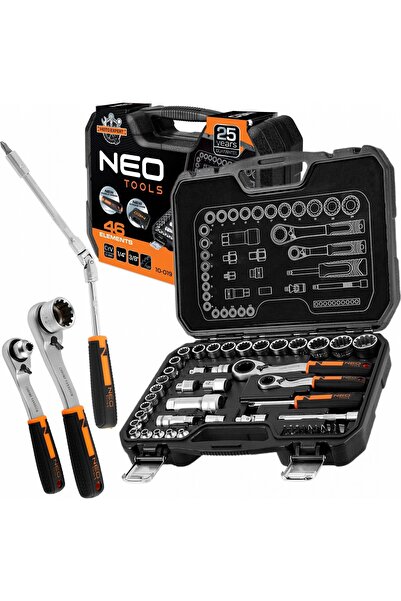 NEO Set prize cu orificiu traversant 1/4 "   + 3/8 " 46 buc.