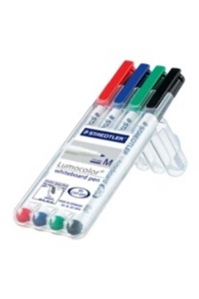 Staedtler Markere pentru tablă albă Lumocolor, set de 4 bucăți, cutie