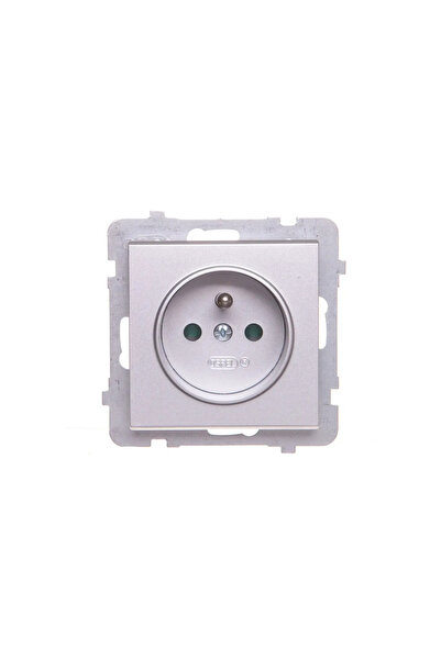 OSPEL Soclu unic Sonata argintiu mat cu/u 16A IP20 cu obloane (GP-1RZp/M/38)