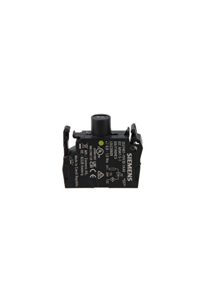 Siemens Suport lampă Bloc LED galben 24V AC-DC capac cu șurub cu montare fron...