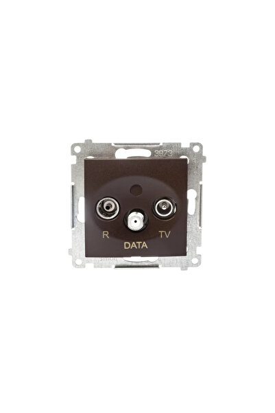 Kontakt-Simon Simon 54 Priză antenă R/TV/DATA bronz mat DAD.01/46