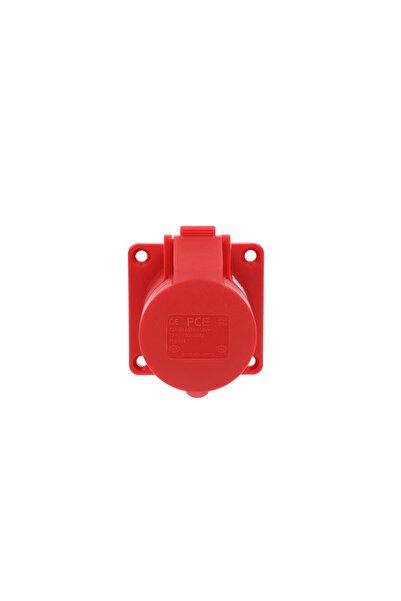 PCE Soclu de bord 16A 4P 400V roșu IP44 mamă 70mm 314-6