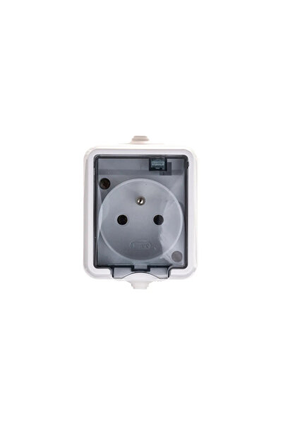 Kos HYDRO Priză etanșă unică cu/u IP44 cu clapetă de fum albă 121432