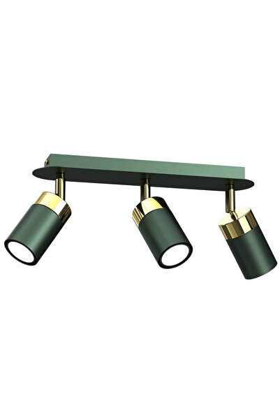 Milagro Plafonieră, MILAGRO, 3 x GU10, Metal, Verde/Auriu