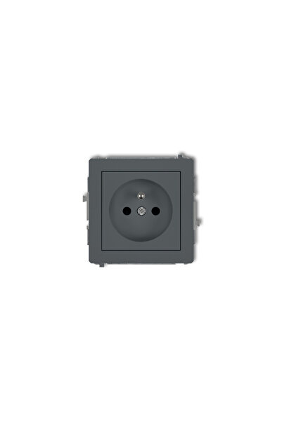 KARLIK DECO Priză simplă cu grafit 2P+Z mată 28dGP-1Zp