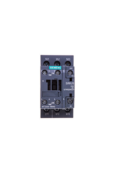 Siemens Contactor de putere 25A 3P 24V DC 1Z 1R S0 3RT2026-1BB40
