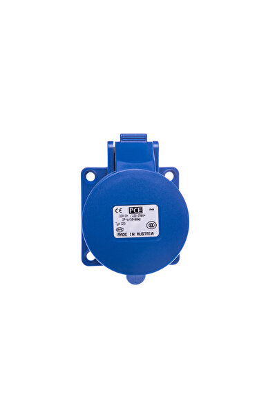 PCE Soclu de bord 32A 3P 230V/70x70/albastru IP44 323-6