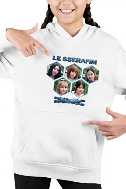 OEM Детски суичър за момичета Le Sserafim Kpop стоки Sakura Serafim