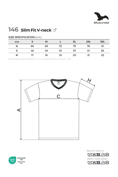 Malfini Tricou bumbac V-neck SLIM FIT