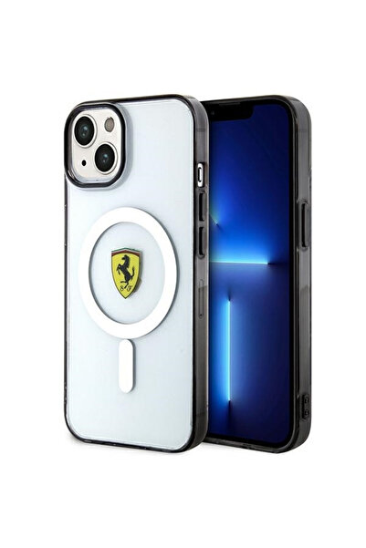 Ferrari Outline Magsafe Διαφανές Σιλικονούχο Πίσω Κάλυμμα (iPhone 14)