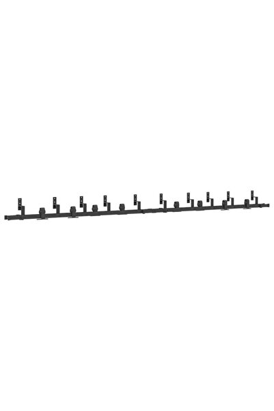 vidaxl Set de feronerie pentru ușă glisantă, negru, 366 cm, oțel