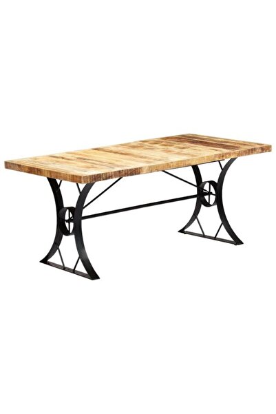 vidaxl Masă de bucătărie, 180 x 90 x 76 cm, lemn masiv de mango