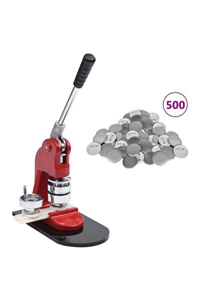 vidaxl Presă pentru insigne cu 500 de piese pentru insigne, 44 mm