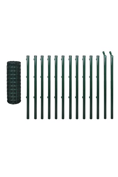vidaxl Gard Euro, Verde, 25 x 0.8 m, Oțel