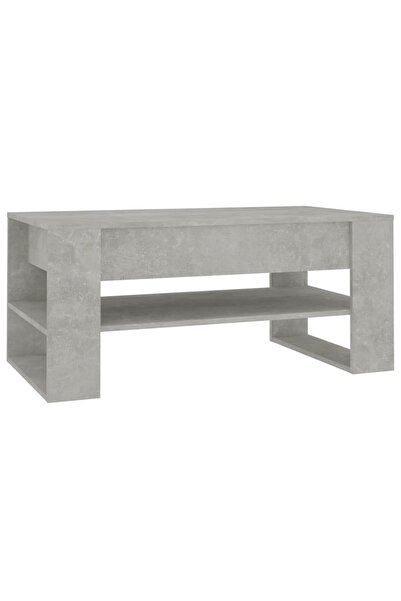 vidaxl Măsuță de cafea, gri beton, 102x55x45 cm, lemn prelucrat