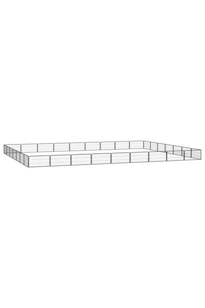vidaxl Țarc pentru câini 32 panouri negru 100 x 50 cm oțel vopsit electrostatic
