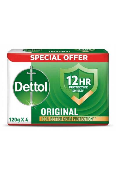 Dettol مجموعة صابون أصلية مكونة من 4 قطع