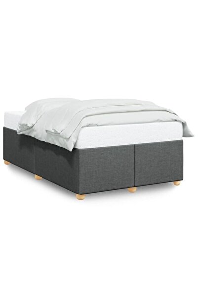 vidaxl Cadru de pat fără saltea, gri închis, 120 x 200 cm, textil
