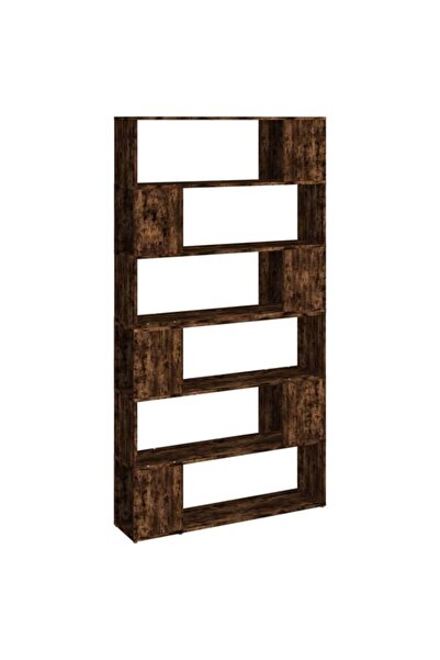 vidaxl Bibliotecă/Separator de cameră, stejar afumat, 100 x 24 x 188 cm