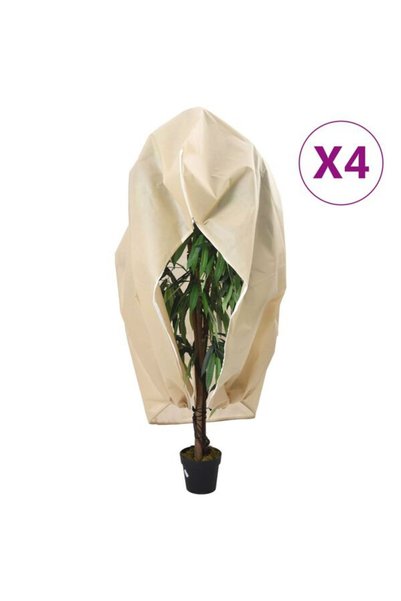 vidaxl Folie de protecție pentru plante cu fermoar, 4 bucăți, 70 g/m², 3.14 x...
