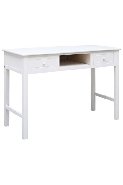 vidaxl Birou, alb, 110 x 45 x 76 cm, lemn