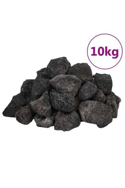 vidaxl Pietre vulcanice, 10 kg, negre, 3-5 cm
