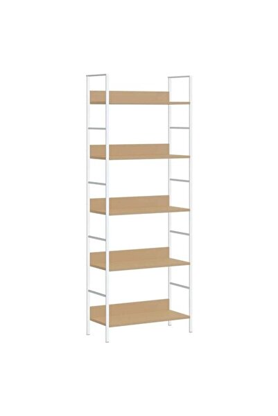 vidaxl Bibliotecă și etajeră de expunere cu 5 rafturi, stejar, 60 x 27.6 x 15...