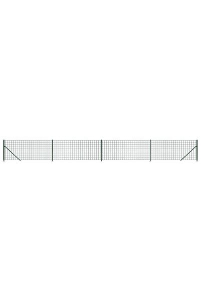 vidaxl Gard din plasă de sârmă cu bordură, verde, 1 x 10 m