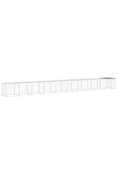 vidaxl Coteț de găini cu acoperiș gri deschis 1003 x 98 x 90 cm oțel galvanizat