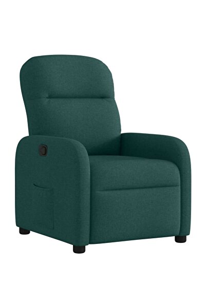 vidaxl Fotoliu rabatabil, verde închis, material textil