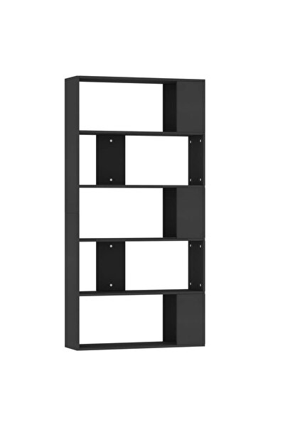 vidaxl Bibliotecă/Separator cameră negru, 80x24x159 cm, lemn prelucrat
