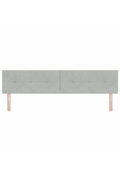 vidaxl Tăblie cap Gri deschis 200 cm Catifea