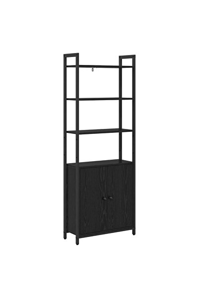 vidaxl Dulap pentru cărți Stejar Negru 60 x 24 x 161 cm Lemn compozit