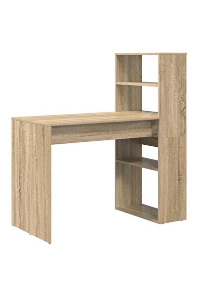 vidaxl Birou cu raft Stejar Sonoma 113 x 54 x 120 cm Lemn compozit
