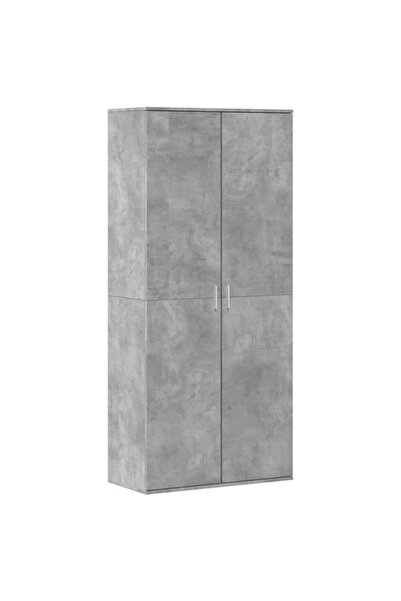 vidaxl Pantofar, gri beton, 80 x 39 x 178 cm, lemn prelucrat