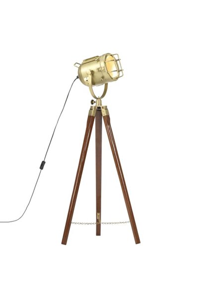 vidaxl Lampadar cu trepied, 97 cm, din lemn masiv de mango