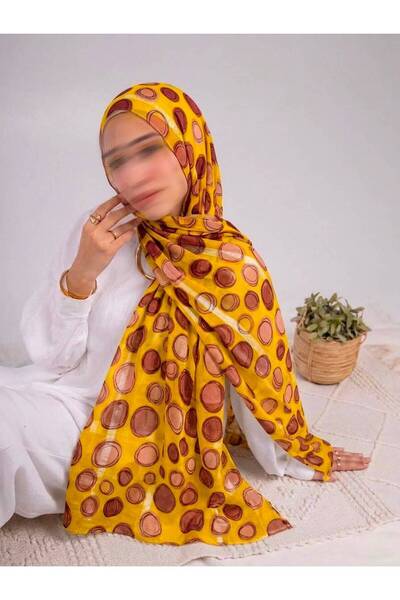 ISHRAQAT AL-AMAL A Circle-Patterned Chiffon Fabric, 2 Meters Long and 1 Meter...