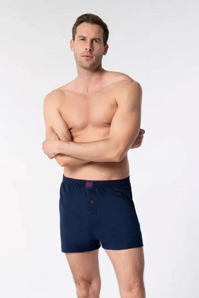 Tutku Men's Combed Cotton Flat Boxer Shorts 2-Pack