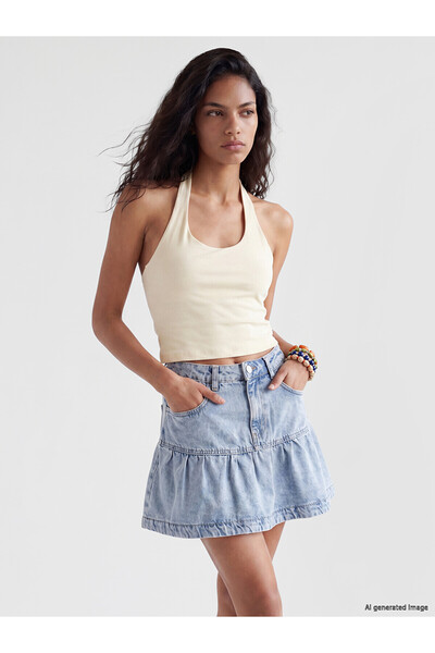 LC Waikiki Vizyon New Season Halter Neck Women's Crop Top