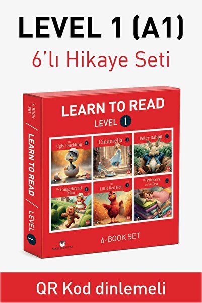 MK Publications İngilizce Hikaye Seti - Level 1 - A1 - (6 Kitap Set) - QR Kod...