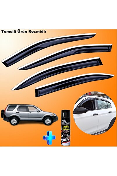 midline Honda CRV Mügen Cam Rüzgarlığı ABS Nikelaj Krom Cam Rüzgarlığı 2002-2...